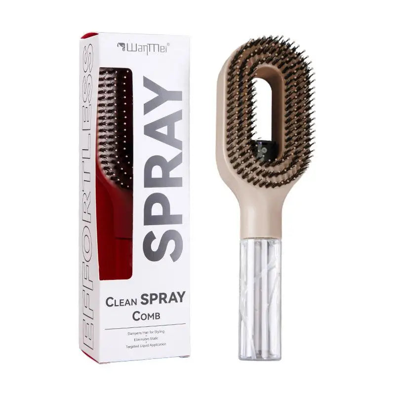 1Pc Spray Hair Brush Refillable Liquid Water Spray Paddle Comb Anti Static Soft Bristle Hair Styling Massage Comb For Home
