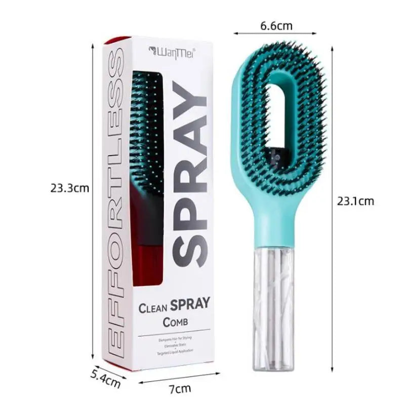 1Pc Spray Hair Brush Refillable Liquid Water Spray Paddle Comb Anti Static Soft Bristle Hair Styling Massage Comb For Home
