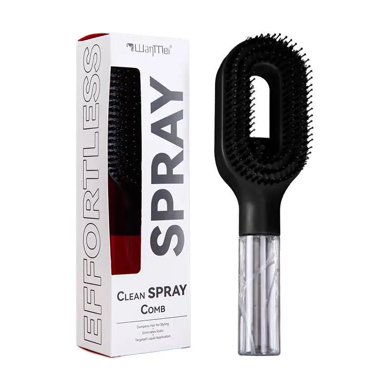 1Pc Spray Hair Brush Refillable Liquid Water Spray Paddle Comb Anti Static Soft Bristle Hair Styling Massage Comb For Home