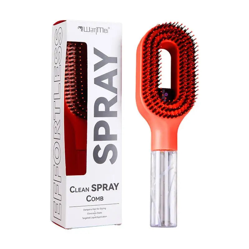 1Pc Spray Hair Brush Refillable Liquid Water Spray Paddle Comb Anti Static Soft Bristle Hair Styling Massage Comb For Home