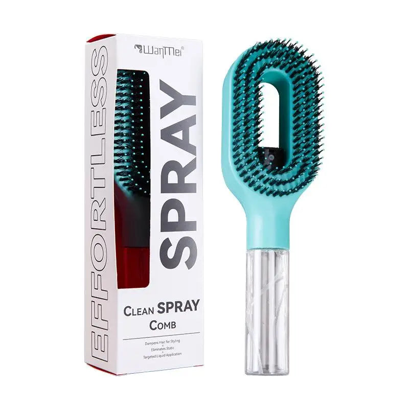 1Pc Spray Hair Brush Refillable Liquid Water Spray Paddle Comb Anti Static Soft Bristle Hair Styling Massage Comb For Home